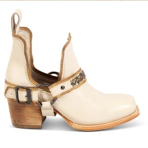 Freebird by Steven Ivory Ankle Boots with Buckles